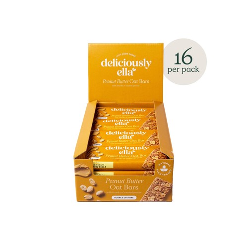 Deliciously Ella Peanut Butter Oat Bar case 16 x 50g (Pack of 3)