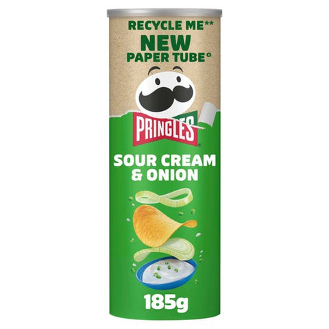 Pringles Sour Cream & Onion Sharing Crisps 185g (Pack of 3)