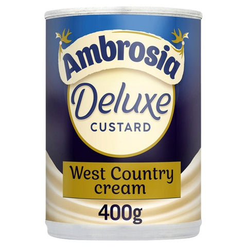 Ambrosia Deluxe West Country Cream Custard Can 400g (Pack of 2)