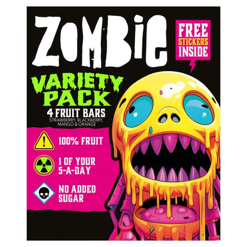 Zombie Fruit Bars Variety Multipack 4 x 25g (Pack of 3)