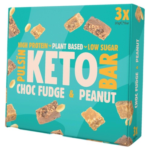 Pulsin Keto Choc Fudge & Peanut Multipack 3 x 30g (Pack of 3)
