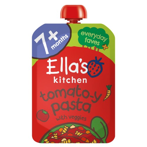 Ella's Kitchen Tomato-y Pasta Baby Food Pouch 7+ Months 130g (Pack of 3)