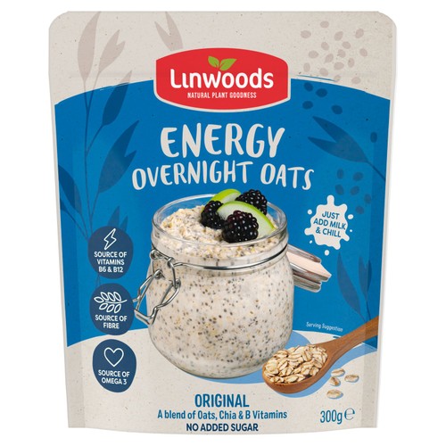 Linwoods Overnight Oats Original Energy 300g (Pack of 3)