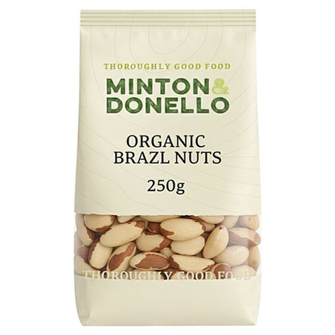 Minton & Donello Organic Brazil Nuts 250g (Pack of 3)