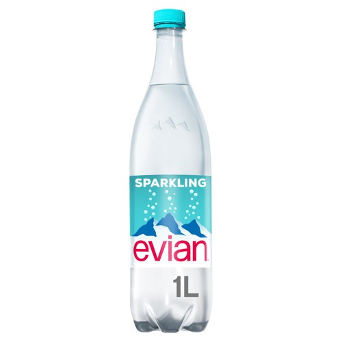 Evian Sparkling Natural Water 1L (Pack of 3)