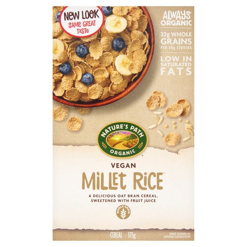 Natures Path Wheat Free Organic Millet Rice Oatbran 375g (Pack of 3)