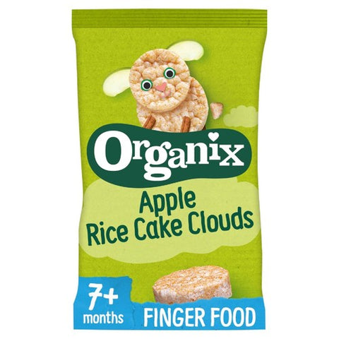 Organix Apple Rice Cake Clouds Organic Baby Snacks 7 months+ 40g (Pack of 6)