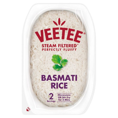 Veetee Heat and Eat Basmati Microwave Rice Tray 280g (Pack of 2)