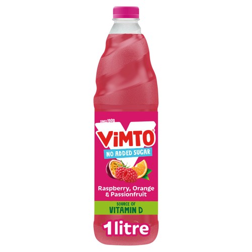 Vimto Remix Raspberry, Orange & Passionfruit Squash 1L (Pack of 2)