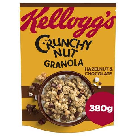 Kellogg's Crunchy Nut Hazelnut & Chocolate Breakfast Granola 380g (Pack of 3)