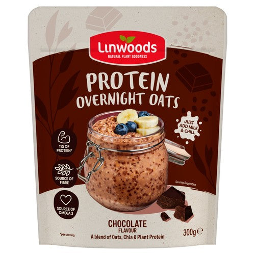 Linwoods Overnight Oats Chocolate Protein 300g (Pack of 3)