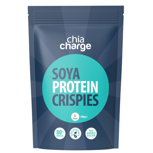 Chia Charge Soya Protein Crispies 80% 500g (Pack of 3)