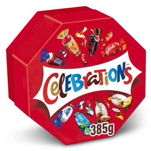 Celebrations Milk Chocolate Centrepiece Box Chocolate Biscuits 385g (Pack 3)