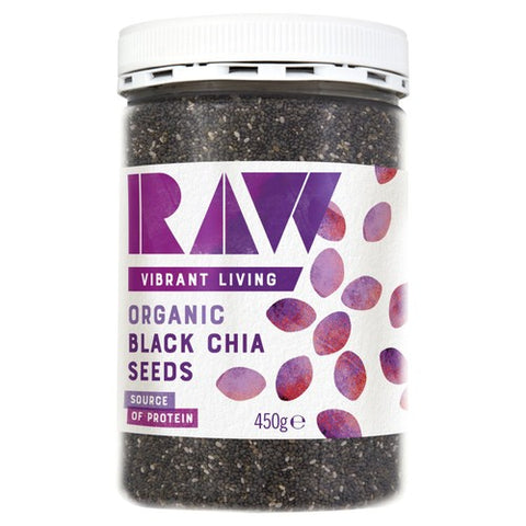 Raw Health Organic Black Chia Seeds 450g (Pack of 3)