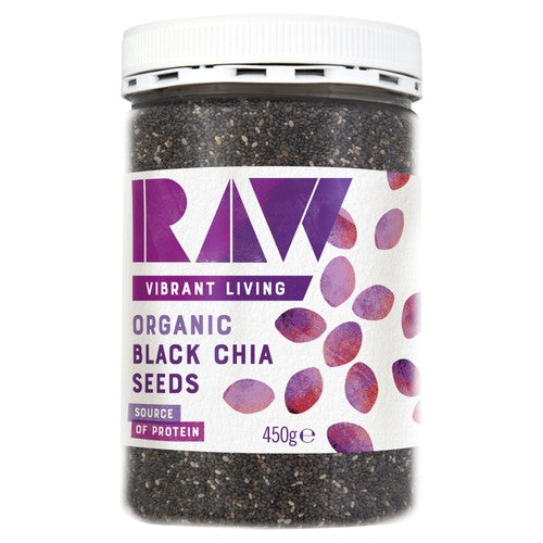 Raw Health Organic Black Chia Seeds 450g (Pack of 3)