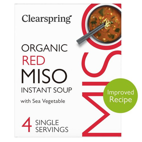 Clearspring Organic Japanese Instant Miso Soup with Sea 4 x 8g (Pack 2)