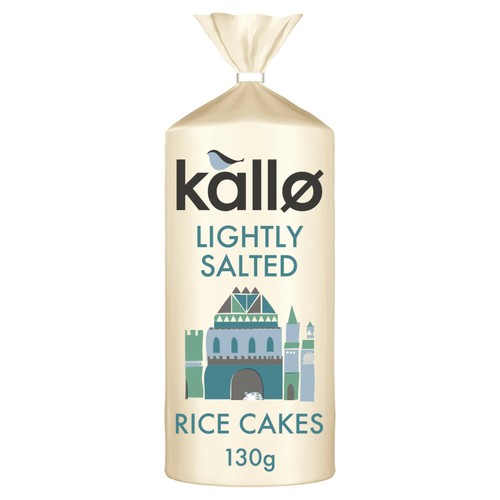 Kallo Lightly Salted Wholegrain Rice Cakes 130g (Pack of 3)