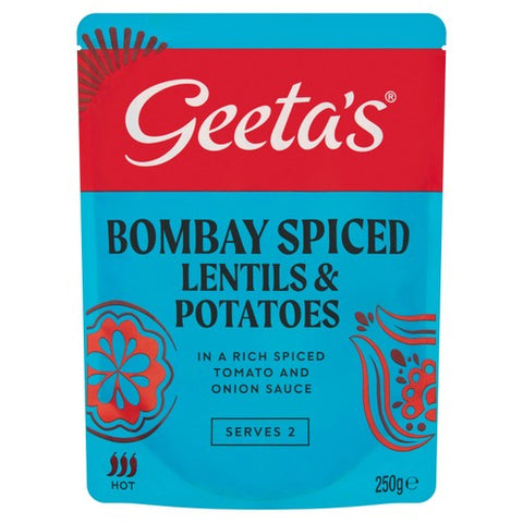 Geeta's Bombay Spiced Lentils & Potatoes 250g (Pack of 2)