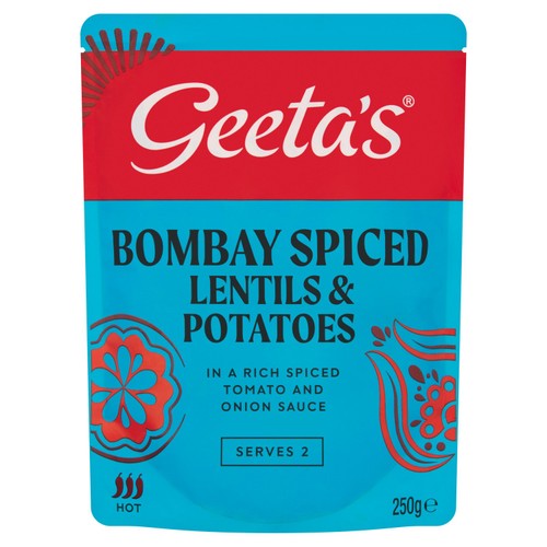 Geeta's Bombay Spiced Lentils & Potatoes 250g (Pack of 2)