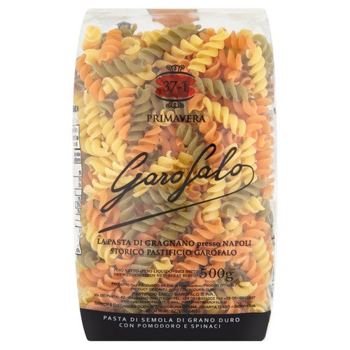 Garofalo Fusilli Tricolore Dry Pasta 500g (Pack of 3)