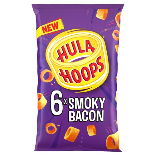 Hula Hoops Smokey Bacon Multipack 6 x 24g (Pack of 3)