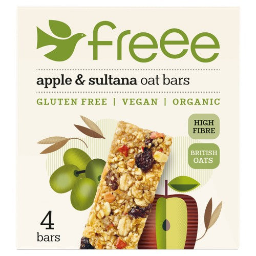Freee Organic Gluten Free Apple & Sultana Oat Bars 4 x 35g (Pack of 3)
