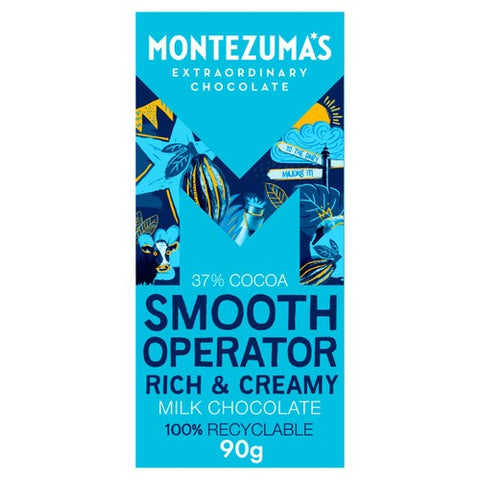 Montezuma's Operator Organic 37% Rich Creamy Milk Chocolate Bar 90g (Pack 3)