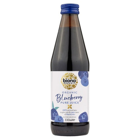 Biona Organic Blueberry Pure Pressed Juice 330ml (Pack of 2)