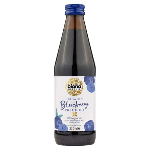 Biona Organic Blueberry Pure Pressed Juice 330ml (Pack of 2)