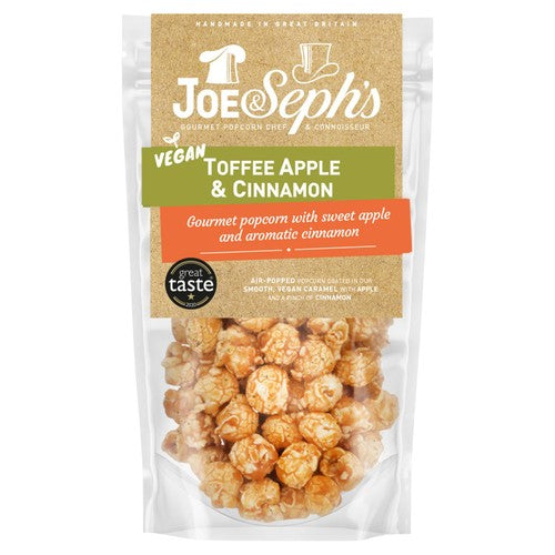 Joe & Seph's Popcorn Vegan Toffee Apple & Cinnamon 70g (Pack of 6)