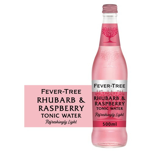 Fever-Tree Light Rhubarb & Raspberry Tonic 500ml (Pack of 6)