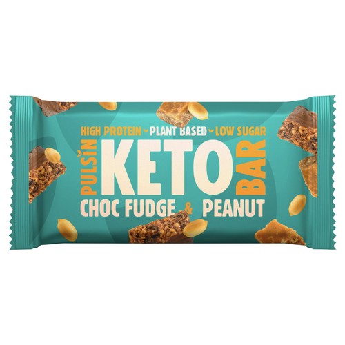 Pulsin Choc Fudge & Peanut Vegan Keto Bar 50g (Pack of 3)