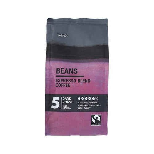 M&S Espresso Blend Coffee Beans 227g (Pack of 2)