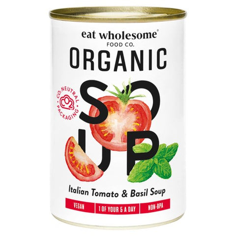 Eat Wholesome Organic Italian Tomato & Basil Soup 400g (Pack of 2)