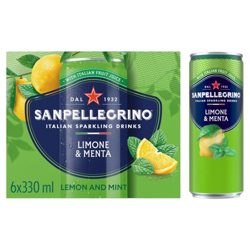 San Pellegrino Lemon & Mint 6 x 330ml (Pack of 2)