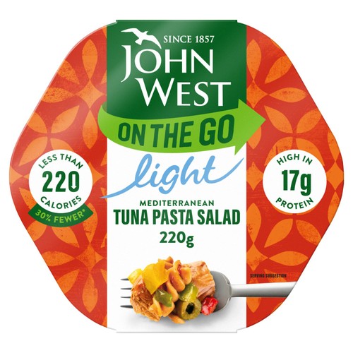 John West On The Go Mediterranean Tuna Pasta Salad 220g (Pack of 2)
