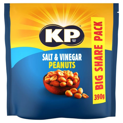 KP Nuts Salt & Vinegar Peanuts 390g (Pack of 3)