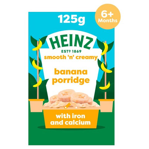 Heinz Banana Porridge Baby Food 6+ Months 125g (Pack of 3)
