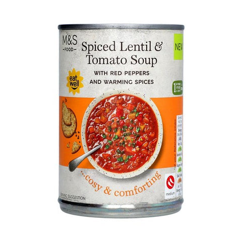 M&S Spiced Lentil & Tomato Soup 400g (Pack of 2)