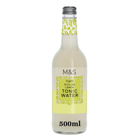 M&S Light Sicilian Lemon Tonic Water 500ml (Pack of 6)