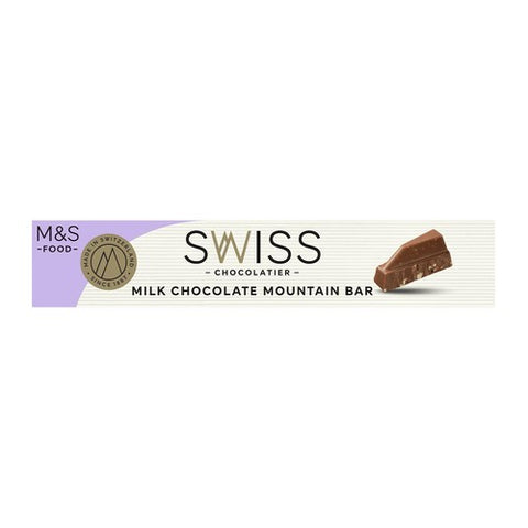 M&S Swiss Milk Chocolate Mountain Bar 100g (Pack of 3)