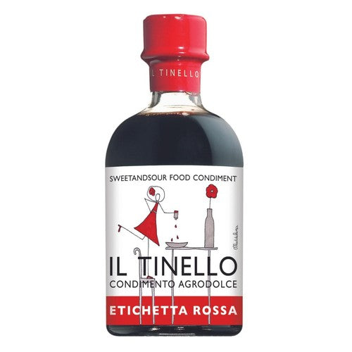 Il Tinello Balsamic Vinegar Modena IGP Red Label Low Acidity 250ml (Pack 2)