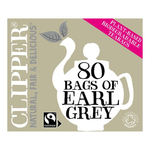 Clipper Fairtrade Organic Earl Grey Tea Bags 80's (Pack of 2)