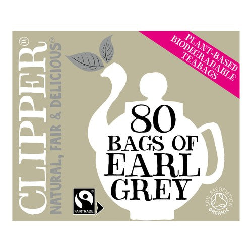 Clipper Fairtrade Organic Earl Grey Tea Bags 80's (Pack of 2)
