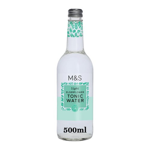 M&S Light Elderflower Tonic Water 500ml (Pack of 6)