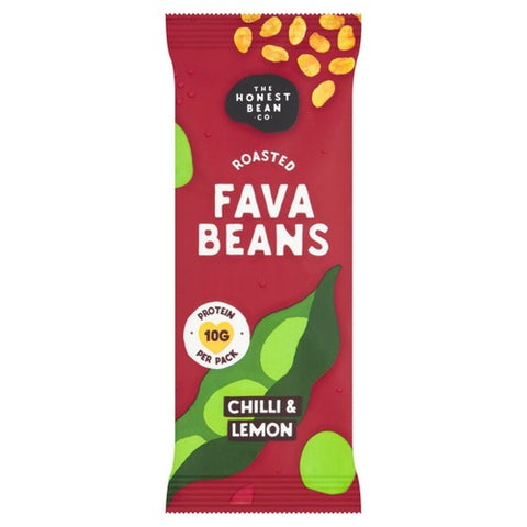 Honest Bean Co Roasted Fava Bean Chilli & Lemon 40g (Pack of 6)