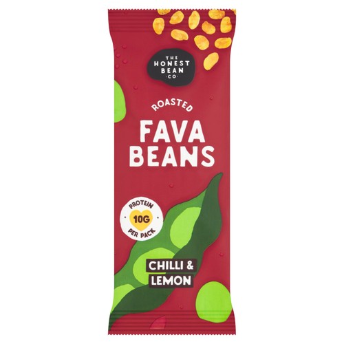 Honest Bean Co Roasted Fava Bean Chilli & Lemon 40g (Pack of 6)