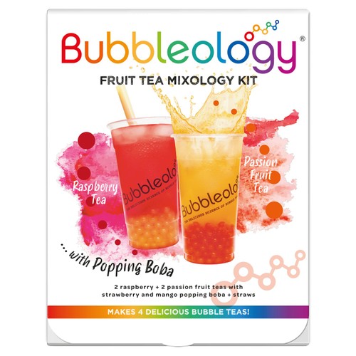 Bubbleology Fruit Bubble Tea Mixology Kit with Popping Boba 430g (Pack of 2)