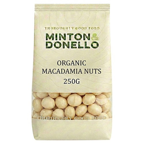 Minton & Donello Organic Macadamia 250g (Pack of 3)