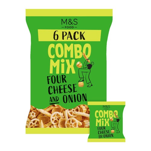M&S Cheese & Onion Combo Mix Multipack 6 's (Pack of 3)